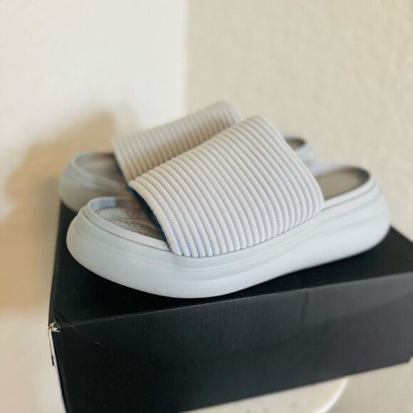 Rag & Bone Brixley‎ Knit Slide Sandal, Gray/Blue, Size 10 (Euro 40), NWT - Picture 9 of 16